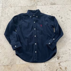 Polo Ralph Lauren Kids Boys Corduroy Button down shirt blue